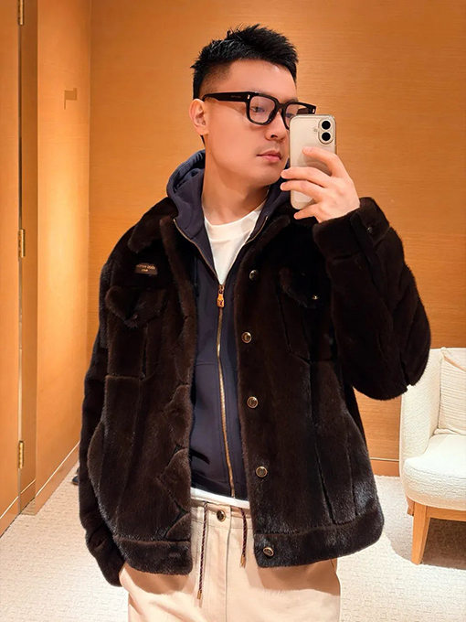 ルイヴィトンスーパーコピー ミンクファーカラージャケット