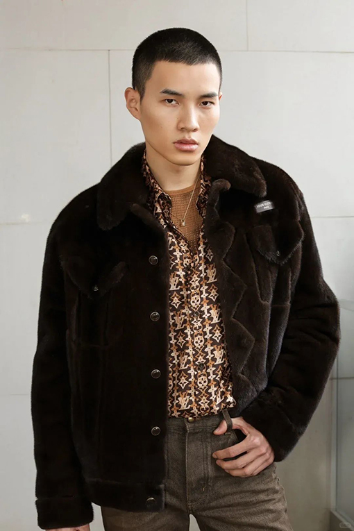 ルイヴィトンスーパーコピー ミンクファーカラージャケット