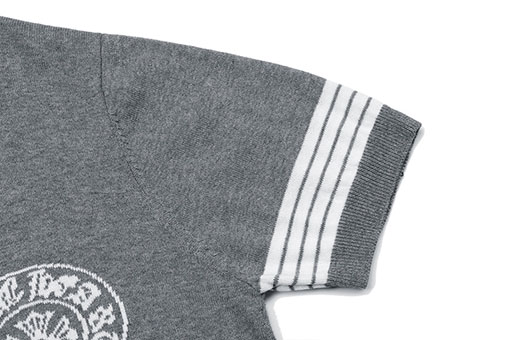 クロムハーツ ジャカードカラーニット半袖Tシャツ