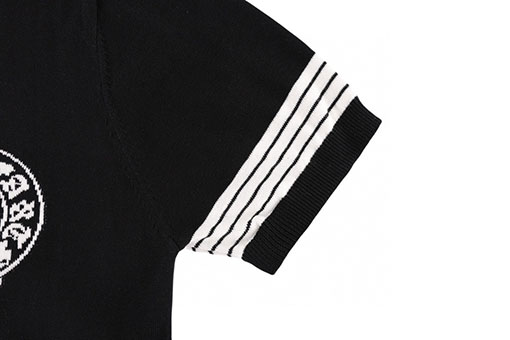 クロムハーツ ジャカードカラーニット半袖Tシャツ