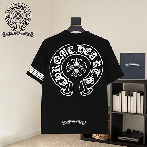 クロムハーツ ジャカードカラーニット半袖Tシャツ