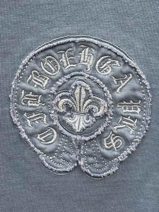 クロムハーツ 新しいアメリカンスタイルのレーザーカットアップリケ刺繍のカップル半袖Tシャツ