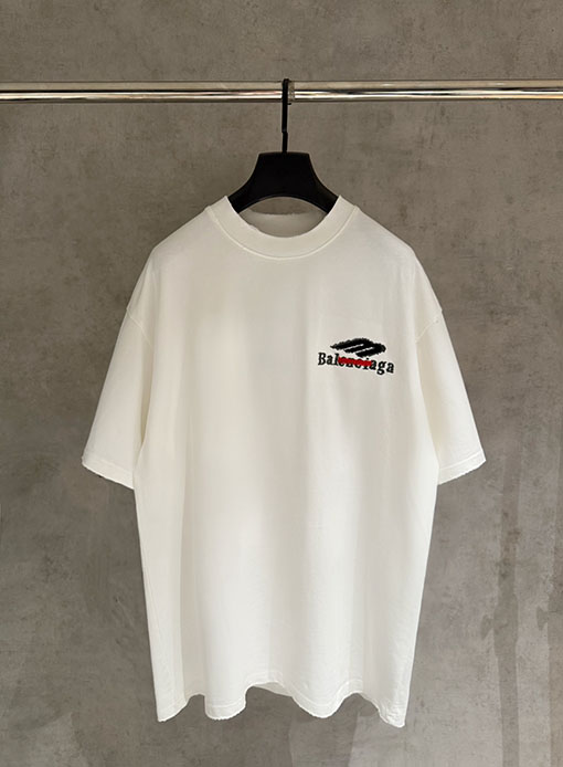 バレンシアガ Balenciaga クラシックな刺繍半袖Tシャツ