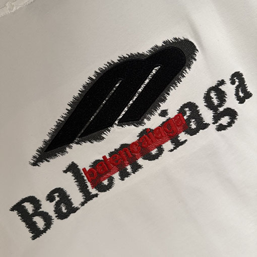 バレンシアガ Balenciaga クラシックな刺繍半袖Tシャツ