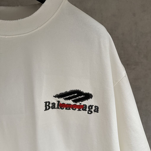 バレンシアガ Balenciaga クラシックな刺繍半袖Tシャツ