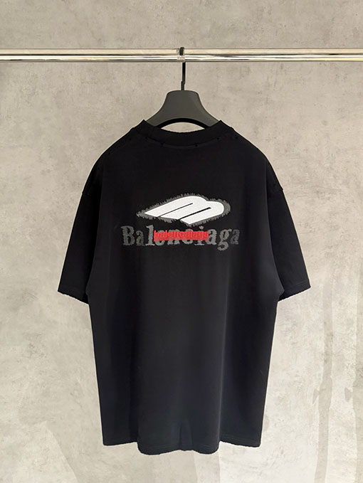 バレンシアガ Balenciaga クラシックな刺繍半袖Tシャツ