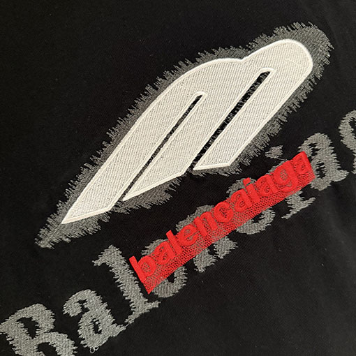 バレンシアガ Balenciaga クラシックな刺繍半袖Tシャツ