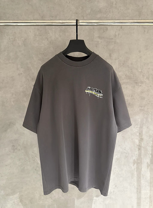バレンシアガスーパーコピー Balenciaga ロゴ刺繍半袖Tシャツ