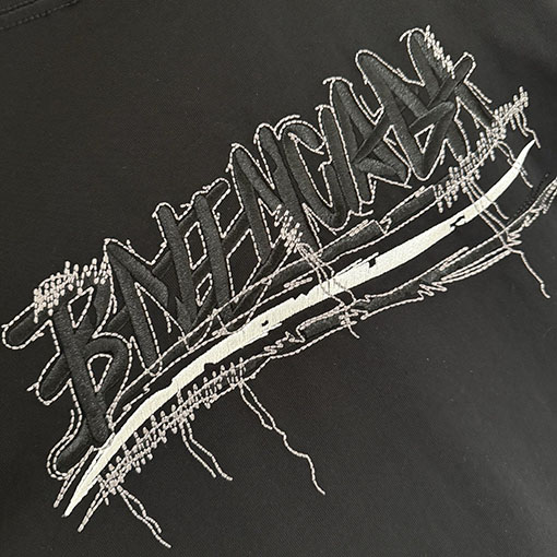バレンシアガスーパーコピー Balenciaga ロゴ刺繍半袖Tシャツ