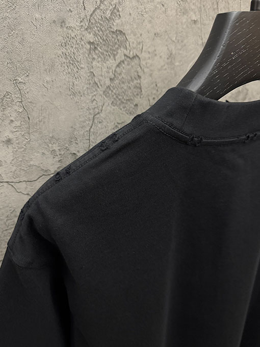 クロムハーツコピー 4 層アップリケクロスステッチ半袖Tシャツ