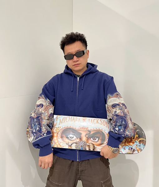 シュプリーム SUPREME マイケルジャクソンのアルバムプリントジップアップパーカー