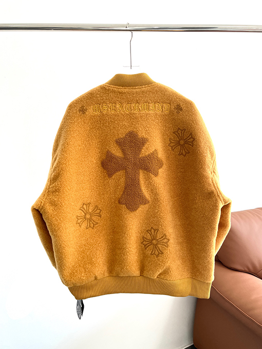 クロムハーツスーパーコピー ウール刺繍ロゴ厚手ベースボールジャケット