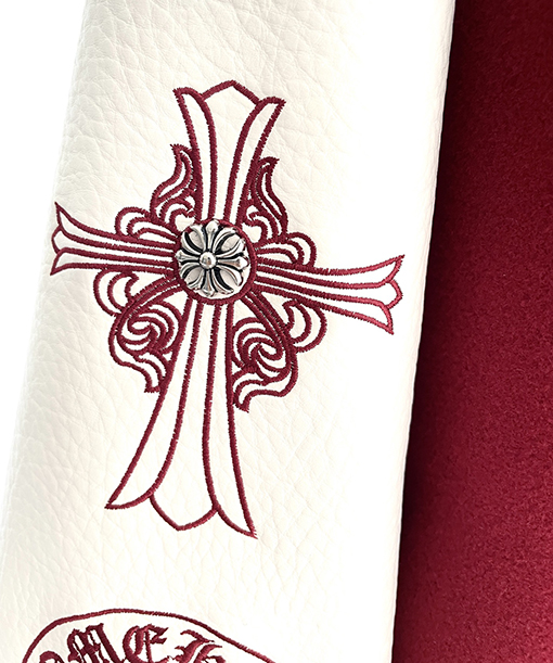 クロムハーツ 刺繍入りホースシュークロスダブルレイヤーベースボールジャケット