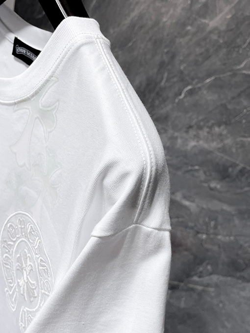 クロムハーツコピー 新デザインの光感応カラーチェンジクロス半袖Tシャツ