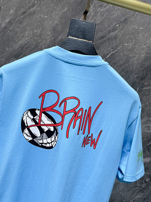 クロムハーツ Matty ブルーのグラフィティ半袖Tシャツ