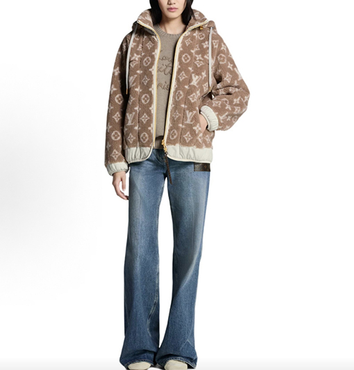 ルイヴィトン モノグラムのスタンドカラージャケット