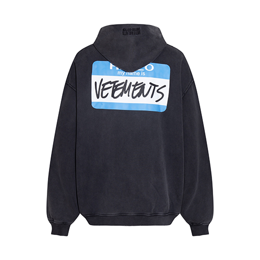ヴェトモン VETEMENTS 新作 ウォッシュダメージフード付き ジップアップスウェットシャツ