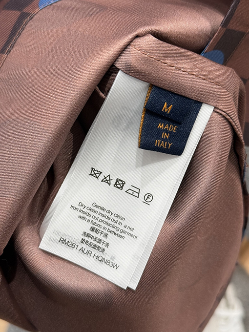 ルイヴィトン チェック柄水玉模様の半袖シャツ