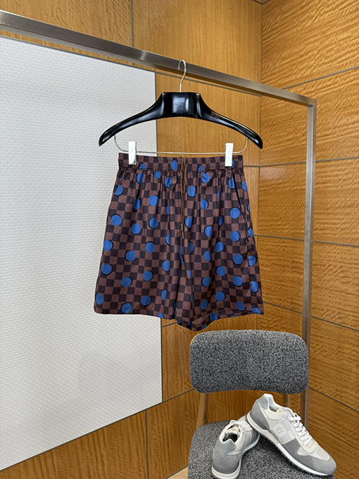 ルイヴィトンスーパーコピー チェック柄の水玉模様のカジュアルショートパンツ