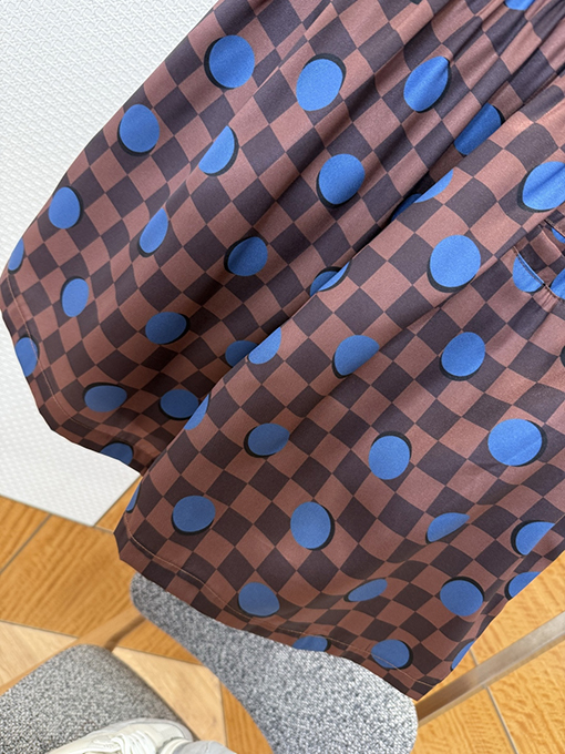 ルイヴィトンスーパーコピー チェック柄の水玉模様のカジュアルショートパンツ