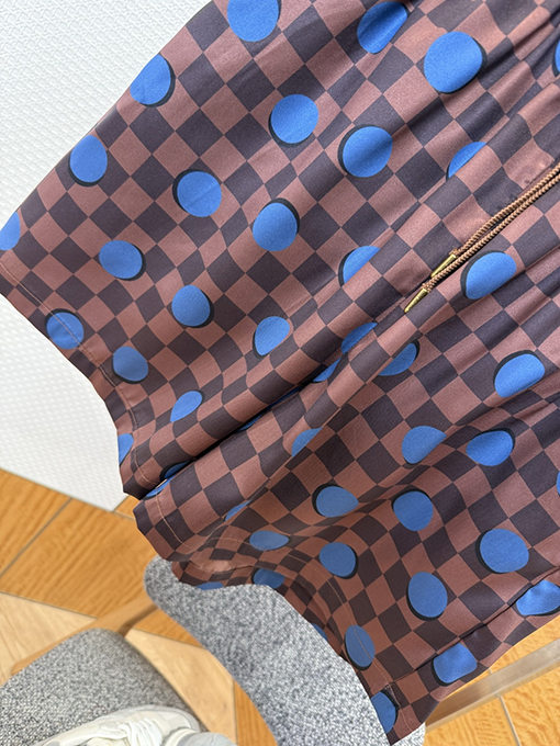 ルイヴィトンスーパーコピー チェック柄の水玉模様のカジュアルショートパンツ