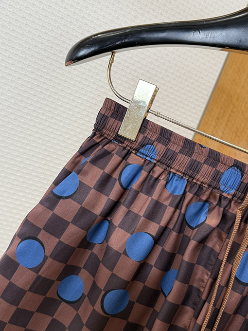 ルイヴィトンスーパーコピー チェック柄の水玉模様のカジュアルショートパンツ