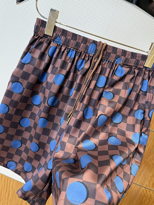 ルイヴィトンスーパーコピー チェック柄の水玉模様のカジュアルショートパンツ