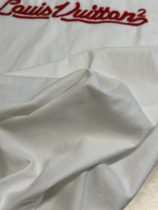 ルイヴィトンスーパーコピー LOUIS VUITTON レター刺繍クルーネック半袖Tシャツ