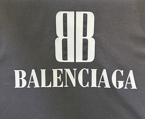 バレンシアガ Balenciaga 新しいダブルBロゴプリント半袖Tシャツ