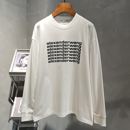 アレキサンダーワン Alexander Wang プリントロゴブランドロゴ長袖シャツ