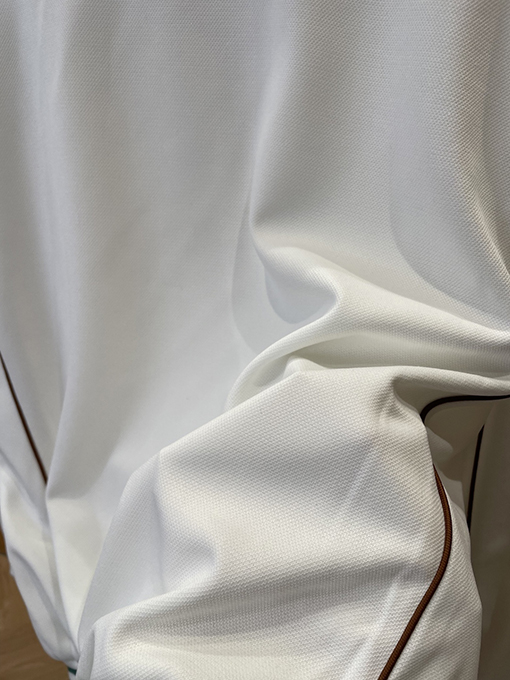 ルイヴィトン レザーラベルのカラーブロックストライプスタンドカラージャケット