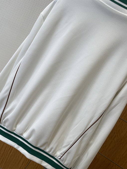 ルイヴィトン レザーラベルのカラーブロックストライプスタンドカラージャケット