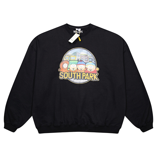 ヴェトモンスーパーコピー VETEMENTS レトロプリントクルーネックスウェットシャツ