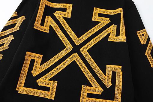 オフホワイト off white 警告ライン付きのゆったりとしたフード付きスウェットシャツ