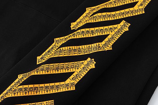 オフホワイト off white 警告ライン付きのゆったりとしたフード付きスウェットシャツ