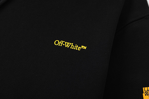 オフホワイト off white 警告ライン付きのゆったりとしたフード付きスウェットシャツ