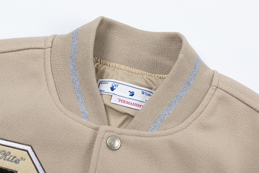 オフホワイト off white コラボレーションロゴタグベースボールジャケット