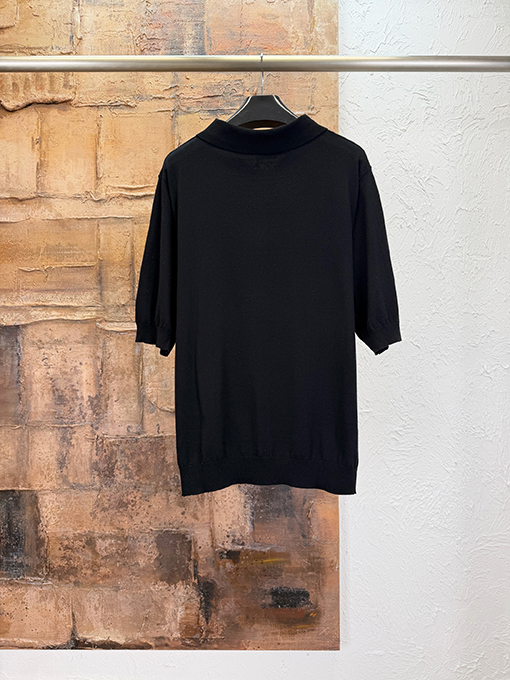 セリーヌスーパーコピー ニット刺繍半袖ポロシャ