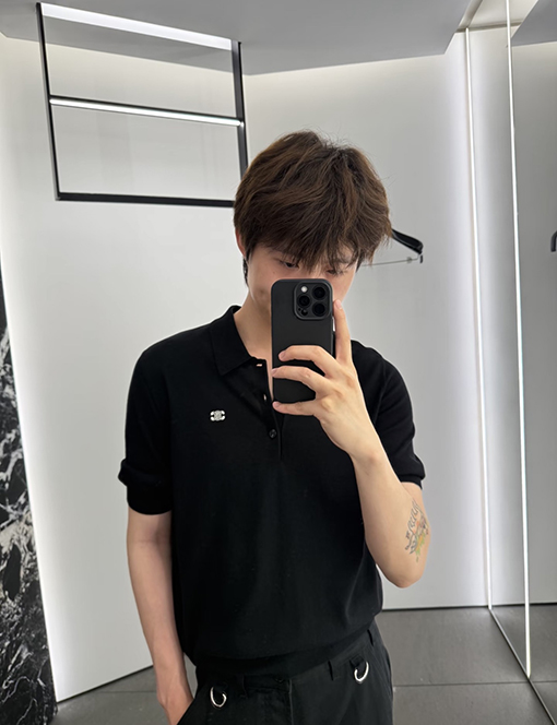 セリーヌスーパーコピー ニット刺繍半袖ポロシャ