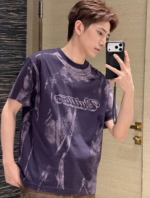 ルイヴィトン レタープリント半袖Tシャツ