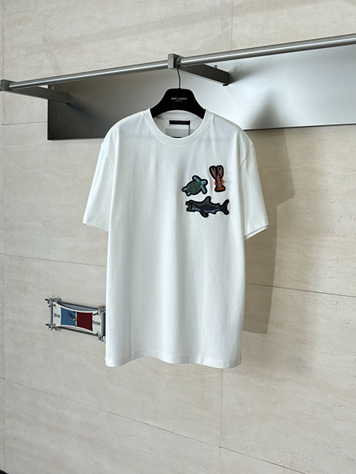 ルイヴィトンコピー 限定モノグラム オールオーバージャカードオーシャンビーズ半袖Tシャツ