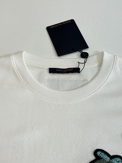 ルイヴィトンコピー 限定モノグラム オールオーバージャカードオーシャンビーズ半袖Tシャツ