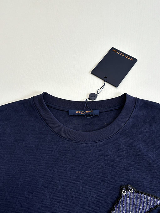 ルイヴィトンコピー 限定モノグラム オールオーバージャカードオーシャンビーズ半袖Tシャツ