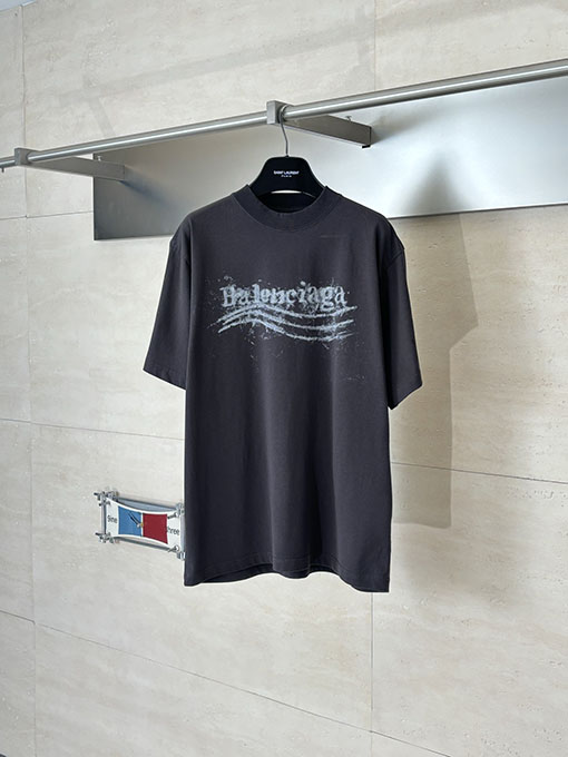 バレンシアガ Balenciaga ぼやけたコカコーラプリント半袖Tシャツ