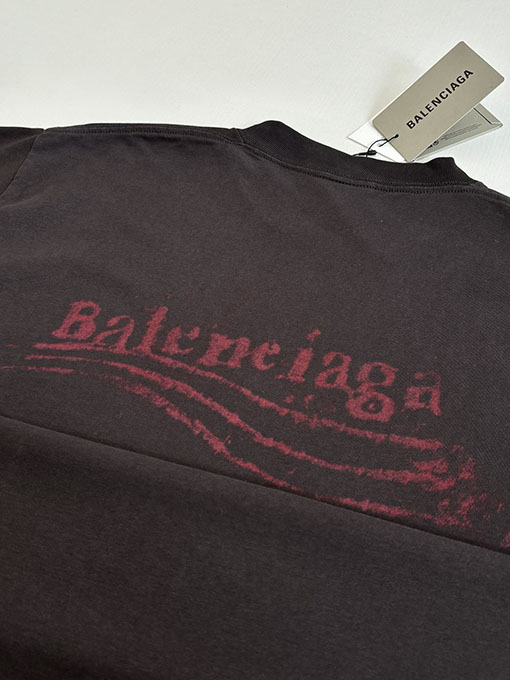 バレンシアガ Balenciaga ぼやけたコカコーラプリント半袖Tシャツ