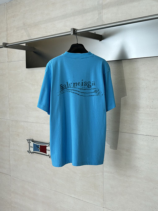 バレンシアガ Balenciaga ぼやけたコカコーラプリント半袖Tシャツ