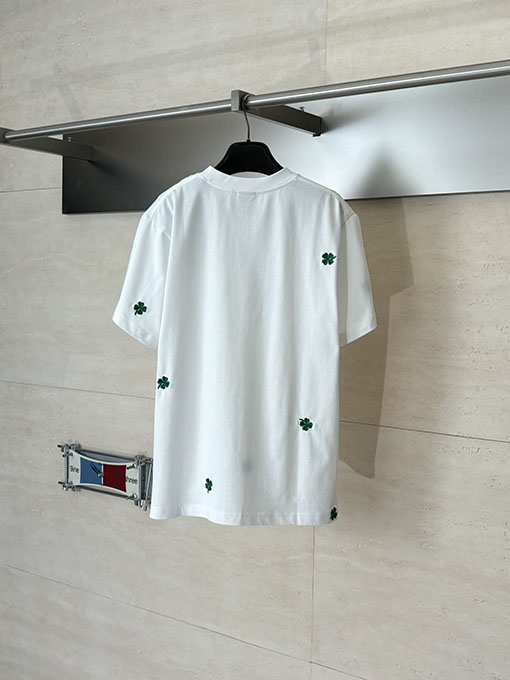 ディオール 四つ葉のクローバー刺繍半袖Tシャツ