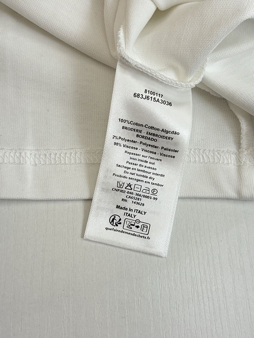 ディオール 四つ葉のクローバー刺繍半袖Tシャツ