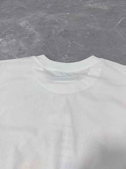 マルタンマルジェラ Maison Margiela MM6 プリントクルーネックドロップショルダー半袖Tシャツ