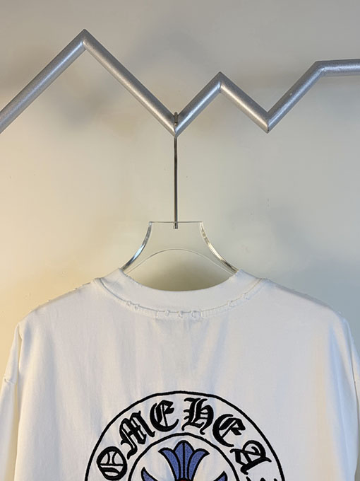 クロムハーツ 新作ダブルヤーンピュアコットン半袖Tシャツ